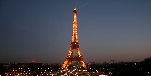 Eiffel Tower at dusk, Paris