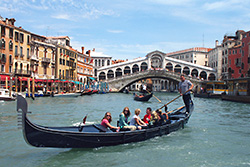 Gondola ride in Venice